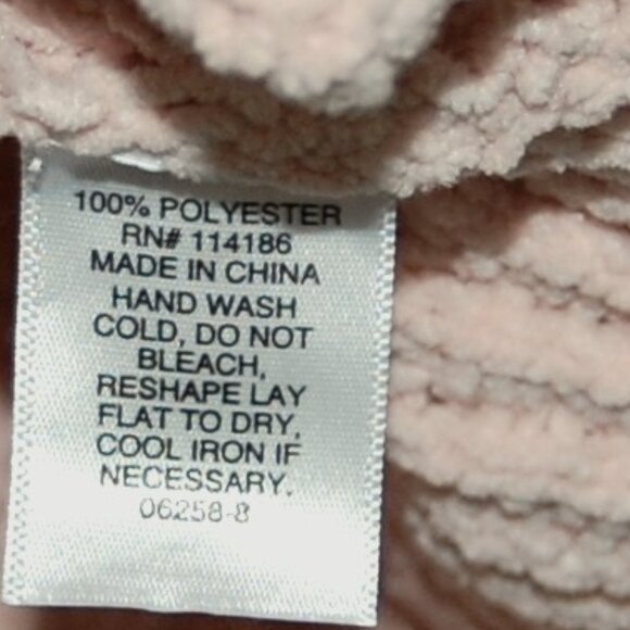 Arizona Jean Co, Women Size M, Cable Knit Crew Neck Crop Top Sweater, Dusty Pink - Picture 7 of 8